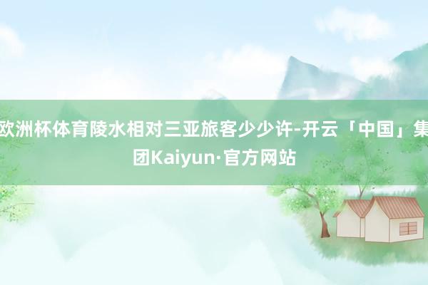 欧洲杯体育陵水相对三亚旅客少少许-开云「中国」集团Kaiyun·官方网站