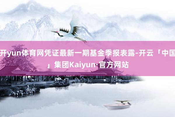 开yun体育网凭证最新一期基金季报表露-开云「中国」集团Kaiyun·官方网站