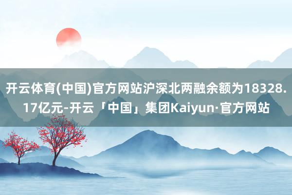 开云体育(中国)官方网站沪深北两融余额为18328.17亿元-开云「中国」集团Kaiyun·官方网站