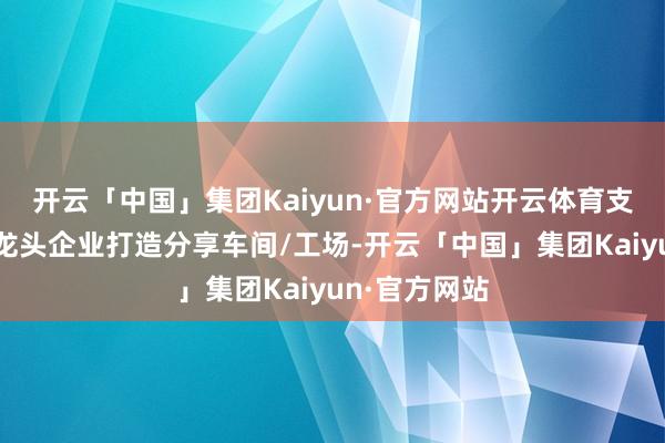 开云「中国」集团Kaiyun·官方网站开云体育支捏细分规模龙头企业打造分享车间/工场-开云「中国」集团Kaiyun·官方网站