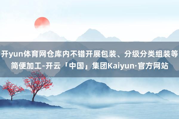 开yun体育网仓库内不错开展包装、分级分类组装等简便加工-开云「中国」集团Kaiyun·官方网站