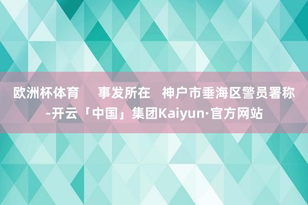 欧洲杯体育     事发所在   神户市垂海区警员署称-开云「中国」集团Kaiyun·官方网站