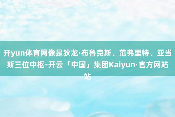 开yun体育网像是狄龙·布鲁克斯、范弗里特、亚当斯三位中枢-开云「中国」集团Kaiyun·官方网站