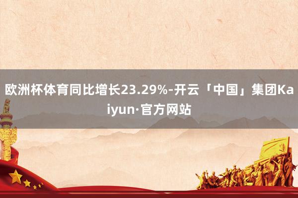 欧洲杯体育同比增长23.29%-开云「中国」集团Kaiyun·官方网站
