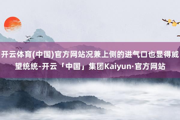 开云体育(中国)官方网站况兼上侧的进气口也显得威望统统-开云「中国」集团Kaiyun·官方网站