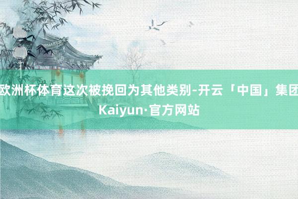 欧洲杯体育这次被挽回为其他类别-开云「中国」集团Kaiyun·官方网站