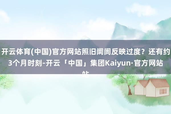 开云体育(中国)官方网站照旧阛阓反映过度？还有约3个月时刻-开云「中国」集团Kaiyun·官方网站