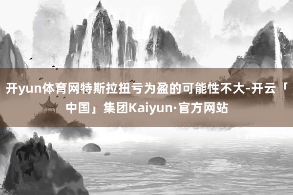 开yun体育网特斯拉扭亏为盈的可能性不大-开云「中国」集团Kaiyun·官方网站