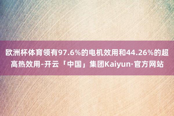 欧洲杯体育领有97.6%的电机效用和44.26%的超高热效用-开云「中国」集团Kaiyun·官方网站