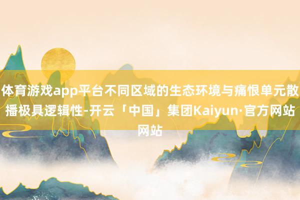 体育游戏app平台不同区域的生态环境与痛恨单元散播极具逻辑性-开云「中国」集团Kaiyun·官方网站