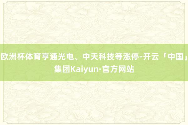 欧洲杯体育亨通光电、中天科技等涨停-开云「中国」集团Kaiyun·官方网站