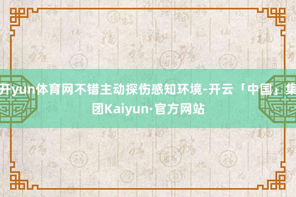 开yun体育网不错主动探伤感知环境-开云「中国」集团Kaiyun·官方网站