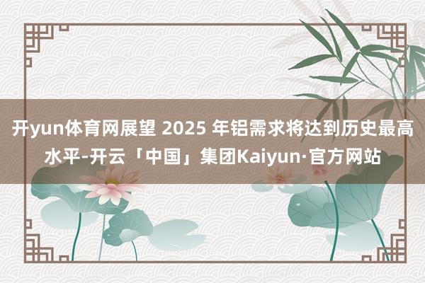 开yun体育网展望 2025 年铝需求将达到历史最高水平-开云「中国」集团Kaiyun·官方网站