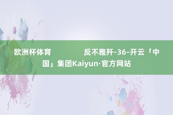 欧洲杯体育                反不雅歼-36-开云「中国」集团Kaiyun·官方网站