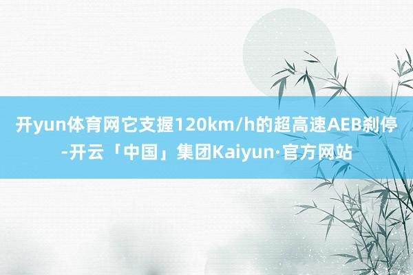 开yun体育网它支握120km/h的超高速AEB刹停-开云「中国」集团Kaiyun·官方网站
