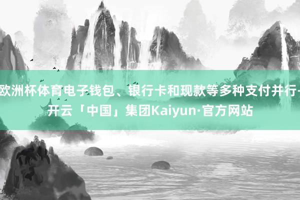 欧洲杯体育电子钱包、银行卡和现款等多种支付并行-开云「中国」集团Kaiyun·官方网站