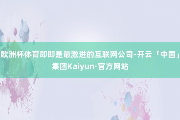 欧洲杯体育即即是最激进的互联网公司-开云「中国」集团Kaiyun·官方网站