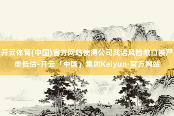 开云体育(中国)官方网站使得公司践诺风险敞口被严重低估-开云「中国」集团Kaiyun·官方网站