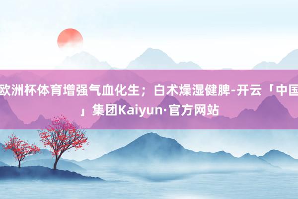 欧洲杯体育增强气血化生；白术燥湿健脾-开云「中国」集团Kaiyun·官方网站