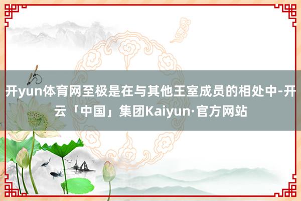 开yun体育网至极是在与其他王室成员的相处中-开云「中国」集团Kaiyun·官方网站