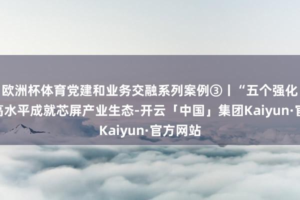 欧洲杯体育党建和业务交融系列案例③丨“五个强化”鼓动高水平成就芯屏产业生态-开云「中国」集团Kaiyun·官方网站
