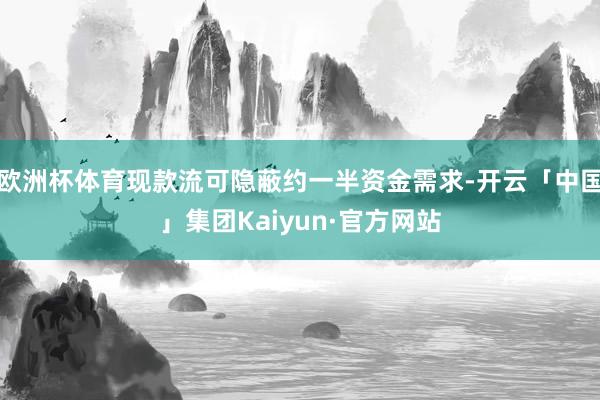 欧洲杯体育现款流可隐蔽约一半资金需求-开云「中国」集团Kaiyun·官方网站