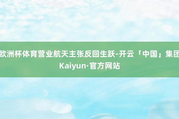 欧洲杯体育营业航天主张反回生跃-开云「中国」集团Kaiyun·官方网站